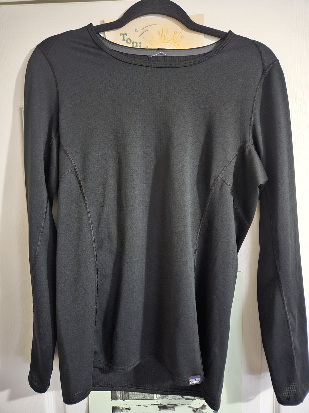 Patagonia Women's M Capilene Baselayer Black Long-Sleeve Performance Top